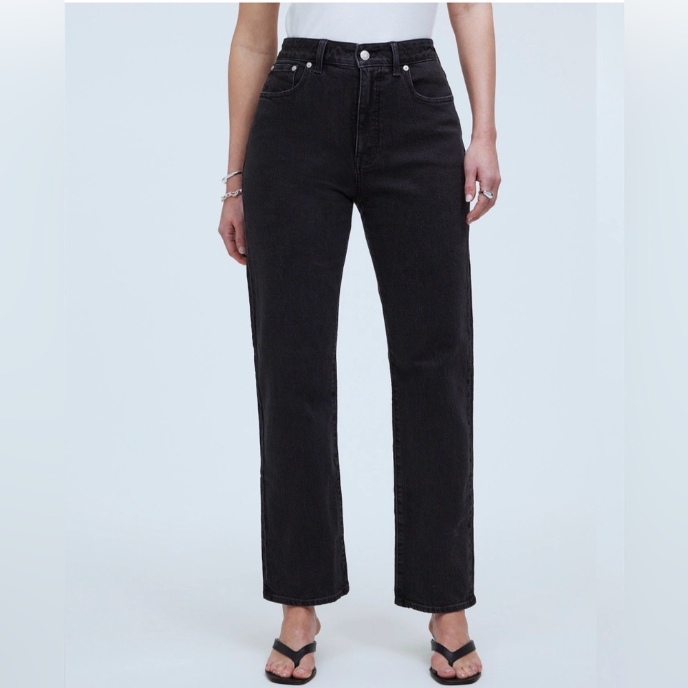 Madewell The Curvy '90s Straight Jean - Belemere Black Wash - Size 26